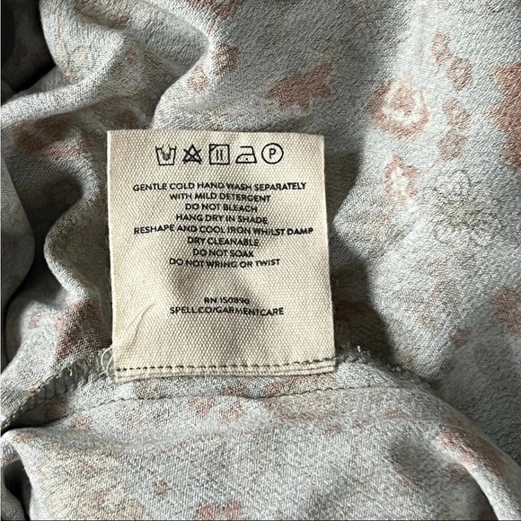 Spell x Free People Lady Untamed Gown XXL Long Sleeve V-Neck Maxi Dress Floral - Picture 8 of 13